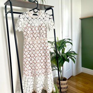 Brand New Anthropologie Bhldn Lowri Dress x JillJill Stuart, Lace, White, Size 0